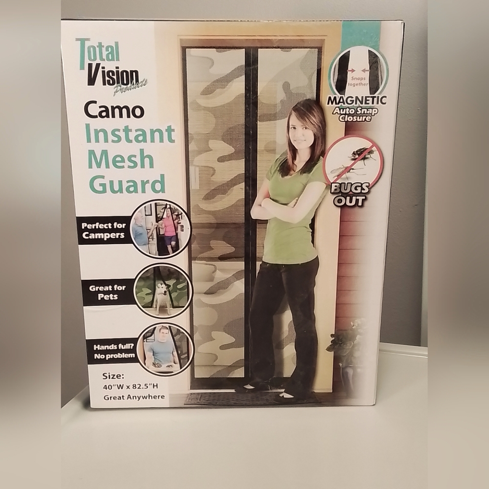 Camo mesh screen door